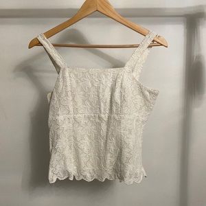 White Eyelet Summer Blouse